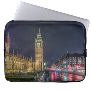 Monuments   Big Ben at Night Laptop Sleeve