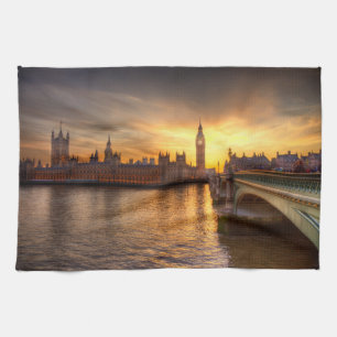 Monuments   Big Ben & Houses of Parliament Kitchen Towel