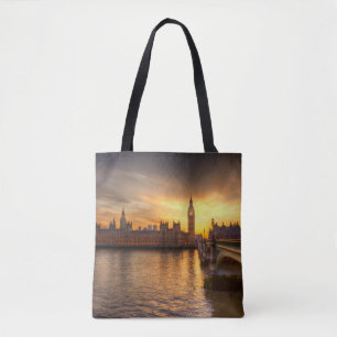 Monuments   Big Ben & Houses of Parliament Tote Bag