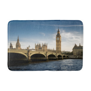 Monuments   Big Ben, London England Bath Mat