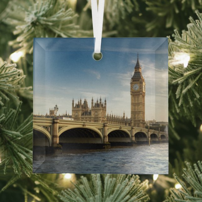 Monuments | Big Ben, London England Glass Ornament (Insitu)
