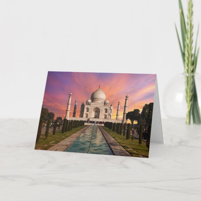 Monuments | Colourful View of the Taj Mahal Card (Front)