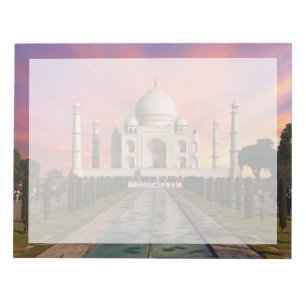 Monuments Colourful View of the Taj Mahal Notepad