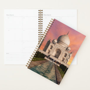 Monuments Colourful View of the Taj Mahal Planner