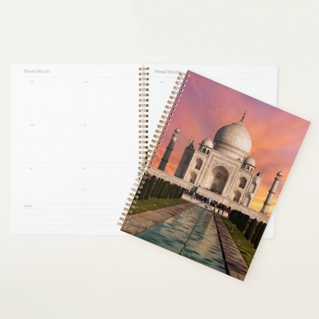 Monuments | Colourful View of the Taj Mahal Planner (Display)