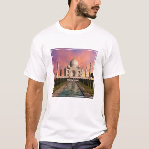 Monuments Colourful View of the Taj Mahal T-Shirt