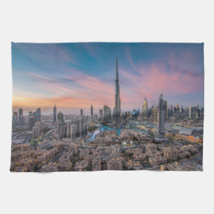 Monuments   Dubai Cityscape Kitchen Towel