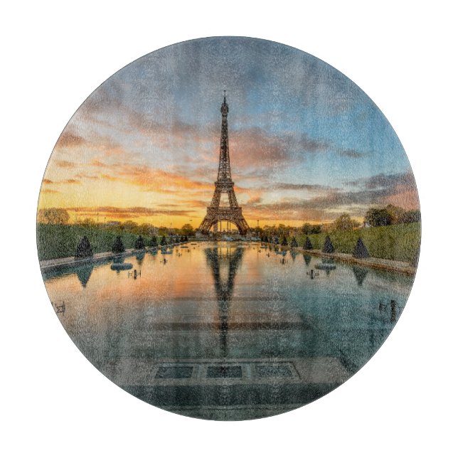 Monuments | Eiffel Tower Sunrise Cutting Board (Front)