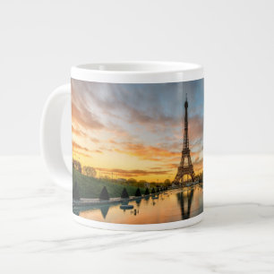 Monuments   Eiffel Tower Sunrise Large Coffee Mug