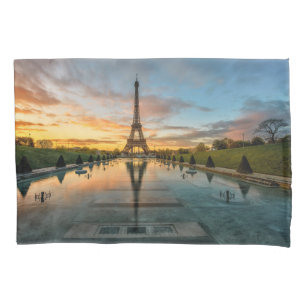 Monuments Eiffel Tower Sunrise Pillowcase