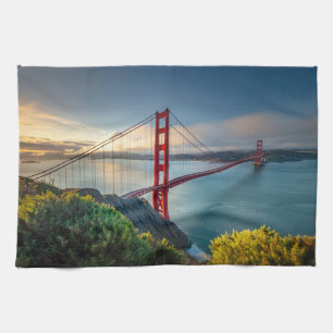 Monuments Golden Gate San Francisco Kitchen Towel
