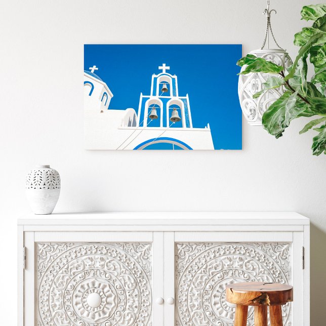 Monuments | Greek Blue Dome Church Canvas Print (Creator Uploaded)