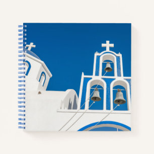 Monuments Greek Blue Dome Church Notebook