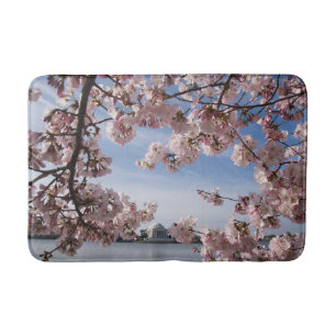 Monuments Jefferson Memorial Cherry Blossoms Bath Mat