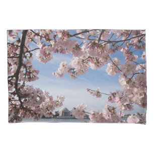 Monuments   Jefferson Memorial Cherry Blossoms Pillowcase