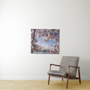 Monuments Jefferson Memorial Cherry Blossoms Tapestry