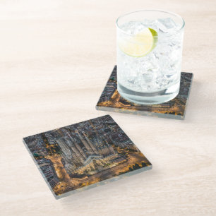 Monuments La Sagrada Familia Glass Coaster