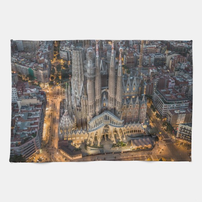 Monuments | La Sagrada Familia Kitchen Towel (Horizontal)