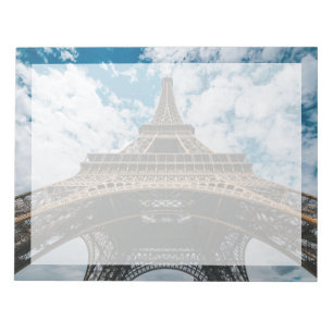 Monuments Looking Up at the Eiffel Tower Notepad