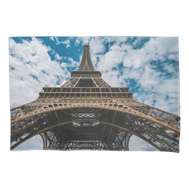 Monuments | Looking Up at the Eiffel Tower Pillowcase (Front)
