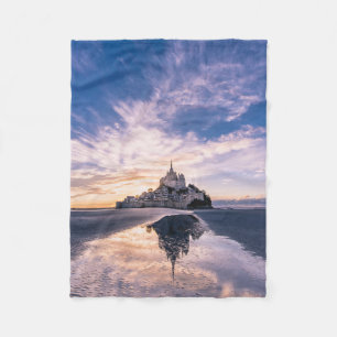 Monuments   Mont Saint-Michel, Normandy France Fleece Blanket