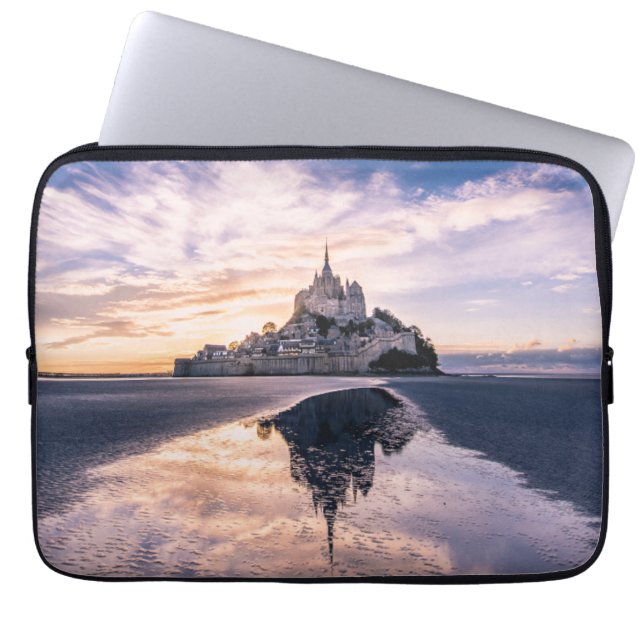 Monuments | Mont Saint-Michel, Normandy France Laptop Sleeve (Front)