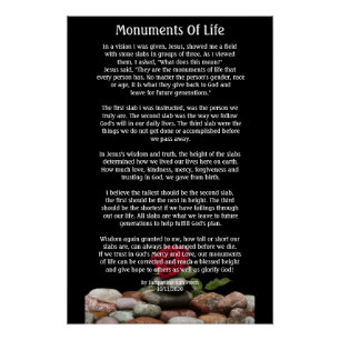 Monuments Of Life Poetry Poster