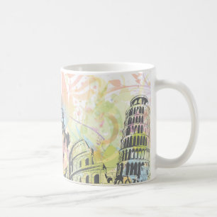 Monuments of the world coffee mug