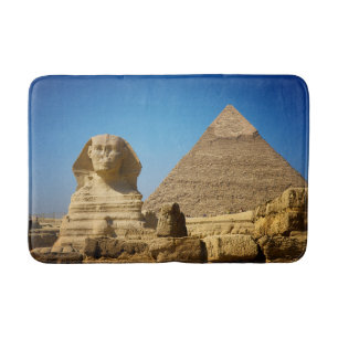 Monuments   Sphinx & Pyramid of Egypt Bath Mat