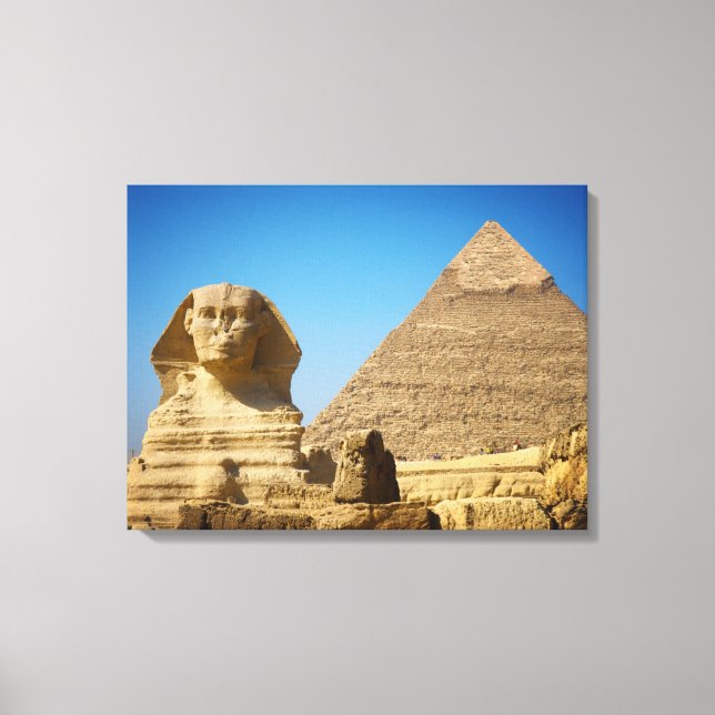 Monuments | Sphinx & Pyramid of Egypt Canvas Print (Front)