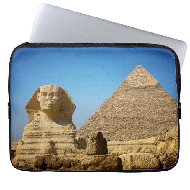 Monuments | Sphinx & Pyramid of Egypt Laptop Sleeve (Front)