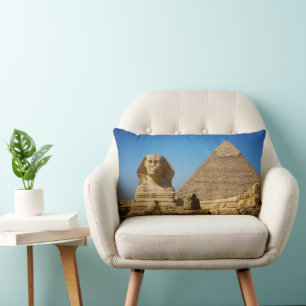 Monuments Sphinx & Pyramid of Egypt Lumbar Pillow