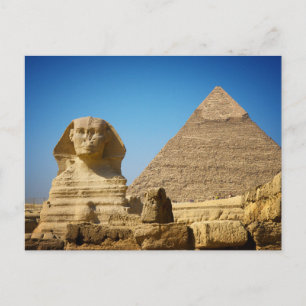 Monuments Sphinx & Pyramid of Egypt Postcard