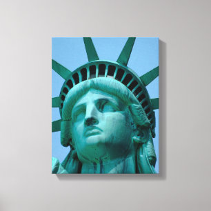 Monuments Statue of Liberty Face Canvas Print