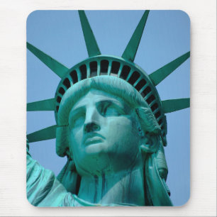 Monuments Statue of Liberty Face Mouse Pad