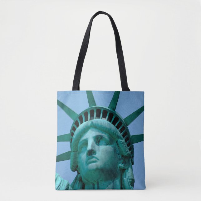 Monuments | Statue of Liberty Face Tote Bag (Front)