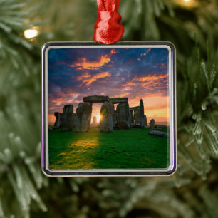 Monuments   Stonhenge, England Metal Ornament