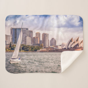 Monuments   Sydney Opera House Sherpa Blanket