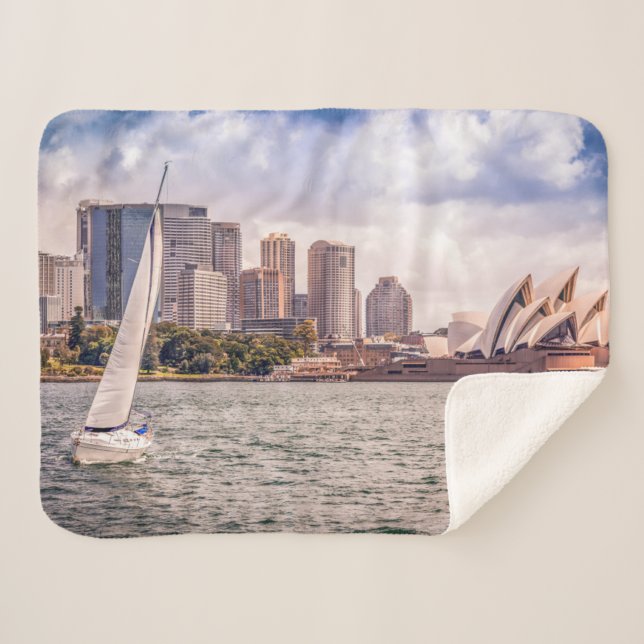 Monuments | Sydney Opera House Sherpa Blanket (Front (Horizontal))