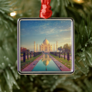 Monuments Taj Mahal Colours Metal Ornament