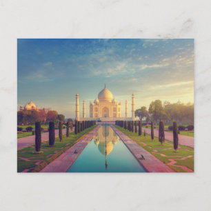 Monuments Taj Mahal Colours Postcard