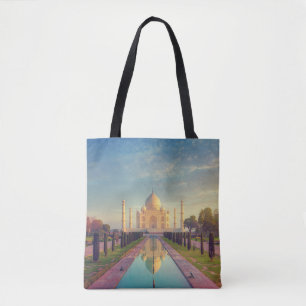 Monuments Taj Mahal Colours Tote Bag