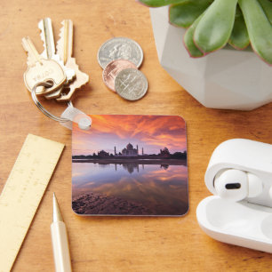 Monuments Taj Mahal Sunset Keychain