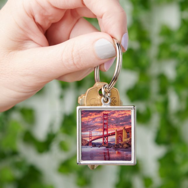 Monuments | The Golden Gate San Francisco, CA Keychain (Hand)