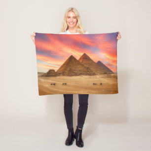 Monuments   The Great Pyramids Fleece Blanket
