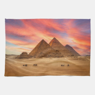 Monuments The Great Pyramids Kitchen Towel