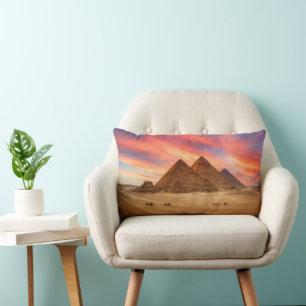 Monuments The Great Pyramids Lumbar Pillow