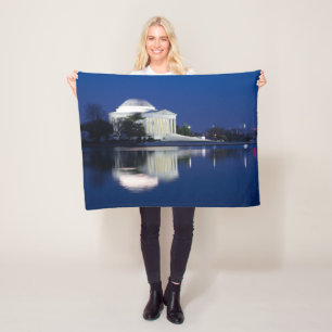 Monuments The Jefferson Memorial Fleece Blanket