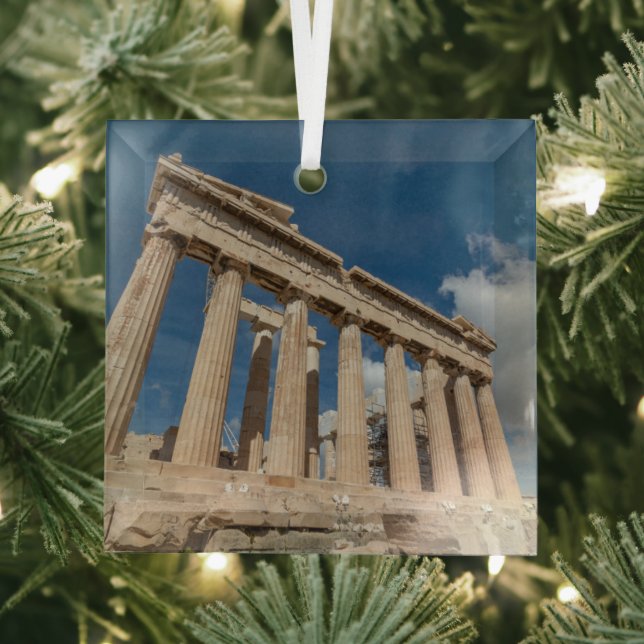 Monuments | The Parthenon, Greece Glass Ornament (Insitu)