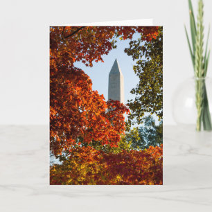Monuments Washington Monument in Autumn Card